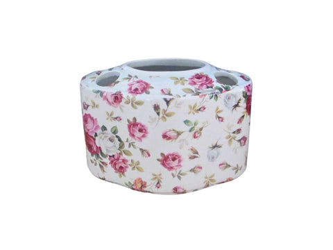 כלי פורצלן יוקרתי למברשות ומשחת שיניים טפט רומנטי