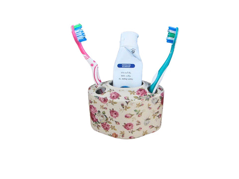 כלי פורצלן יוקרתי למברשות ומשחת שיניים טפט רומנטי