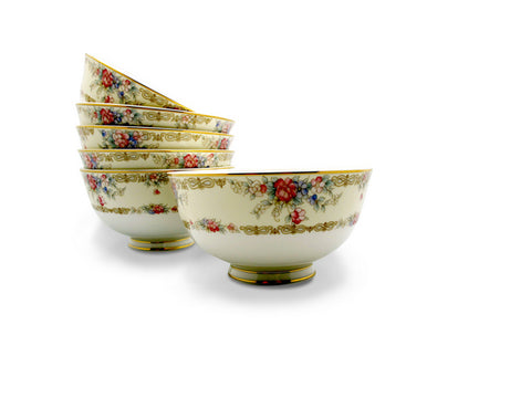 סט 6 לפתניות יוקרתי ניו בון ציינה עיטורי פרחים