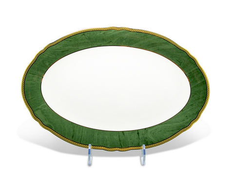 מגש אובלי ניו בון ציינה 35.5סמ, דמוי שיש