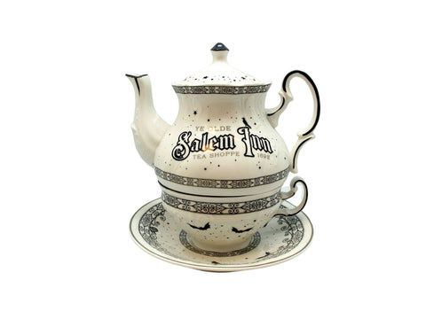 סט יוקרתי ומיוחד -  ספל תה וקומקום 4 חלקים מפורצלן