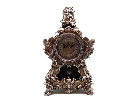 שעון שולחני 37סמ בצבע ברונזה עם מטולטולת