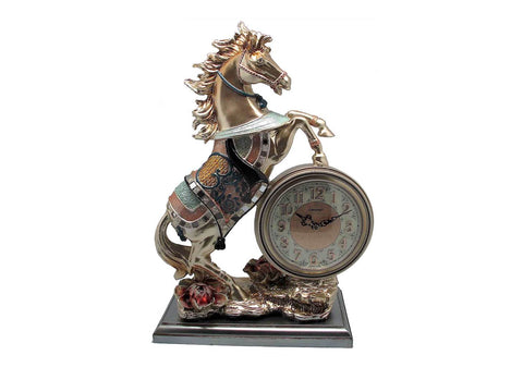 שעון סוס שולחני גדול צבעי מתכת