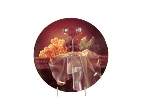 צלחת קיר 26 ס"מ  "  שולחן+ ענבים "