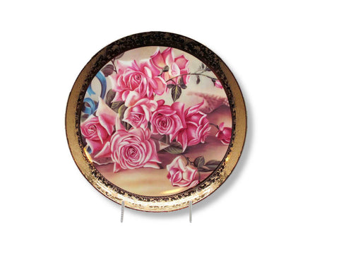 צלחת קיר 27 ס"מ זהב רחב