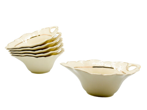 סט 6 עלה עמוק 18 ס"מ דקור זהב