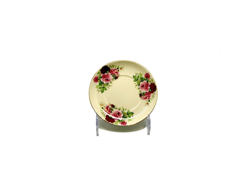 סט 6 תחתיות פורצלן למאגים פרח אנגלי וזהב