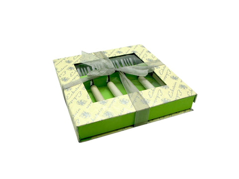 סט 6 מזלגיות לעוגה פרח רומנטי