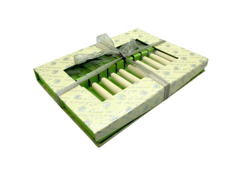 סט 12 סכינים לעוגה ופירות ידית פורצלן נירוסטה איכותית