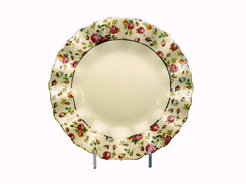 סט 6 צלחות למנה עיקרית מעוטר שושנים וזהב 26ס"מ